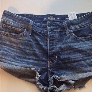 Hollister Women's Dark Blue Jean Shorts